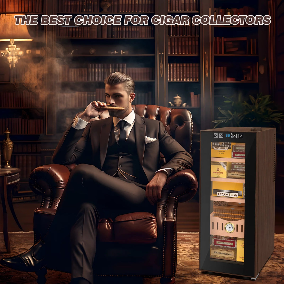 35L Electric Cigar Humidor with Cooling & Humidity Control T72563