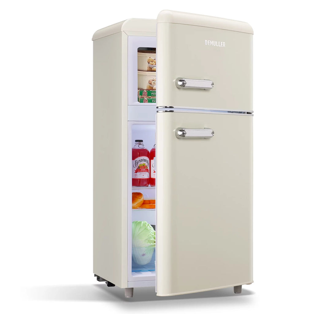 Mini Refrigerator Dual Door Fridge with Handle H456