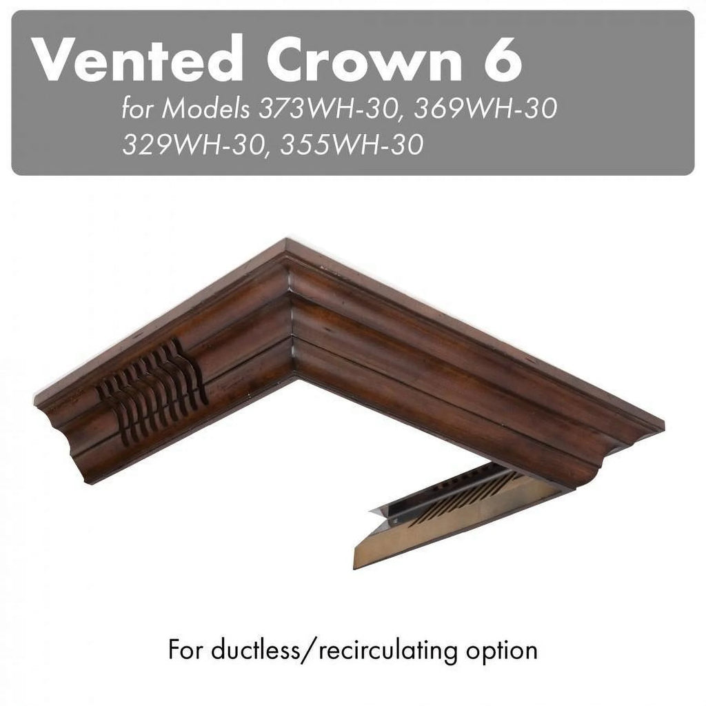 Vented Crown Molding Profile 6 for Wall Mount Range Hood B2504