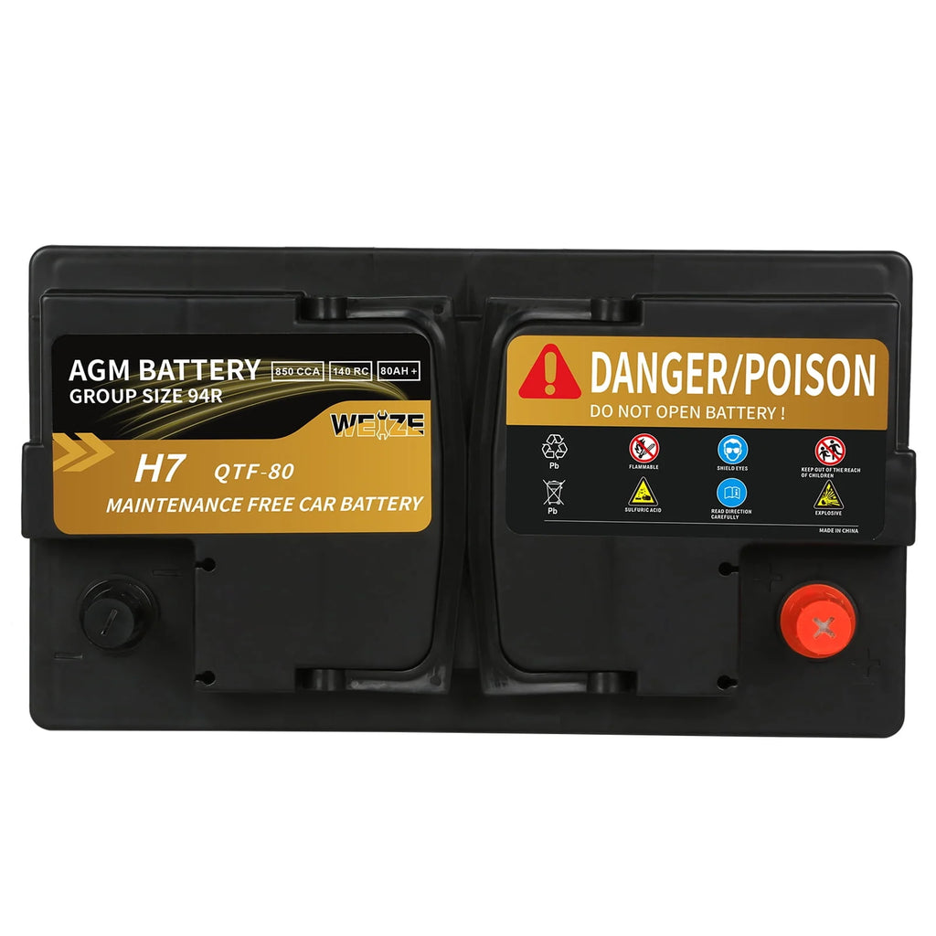 12v 80ah 850CCA Automotive Battery A198077