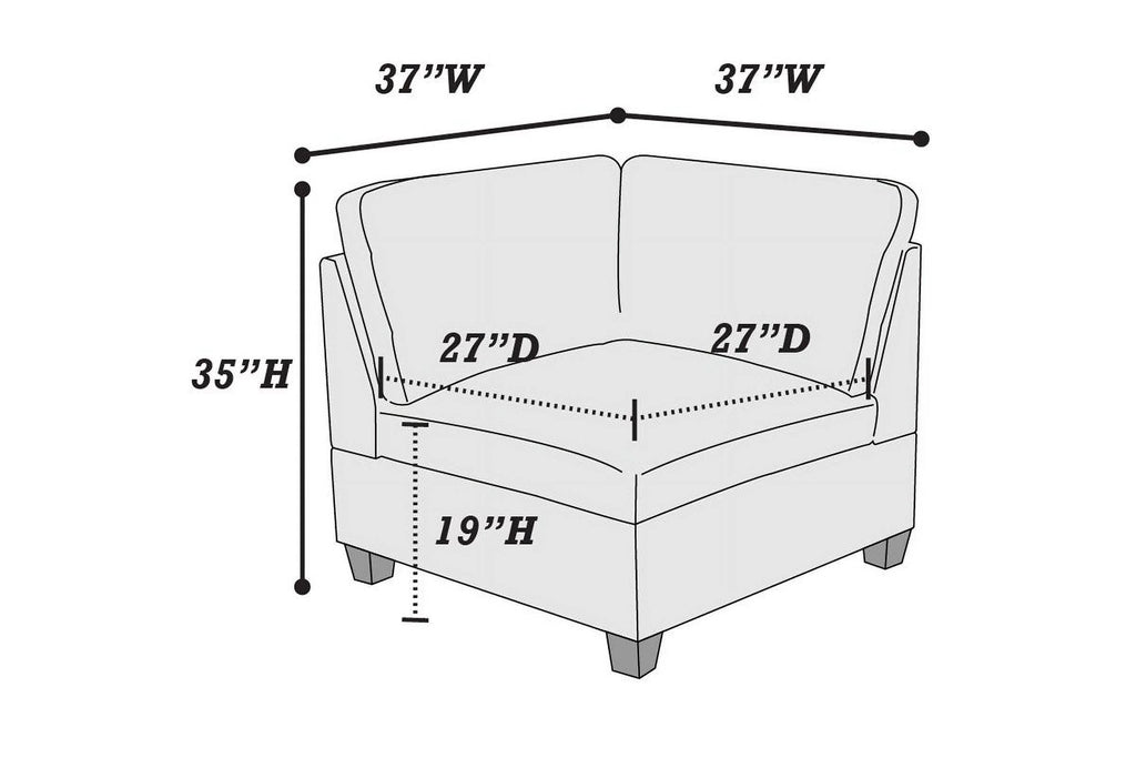 Tan Chenille Modular Sectional Sofa Set 7Pc L112