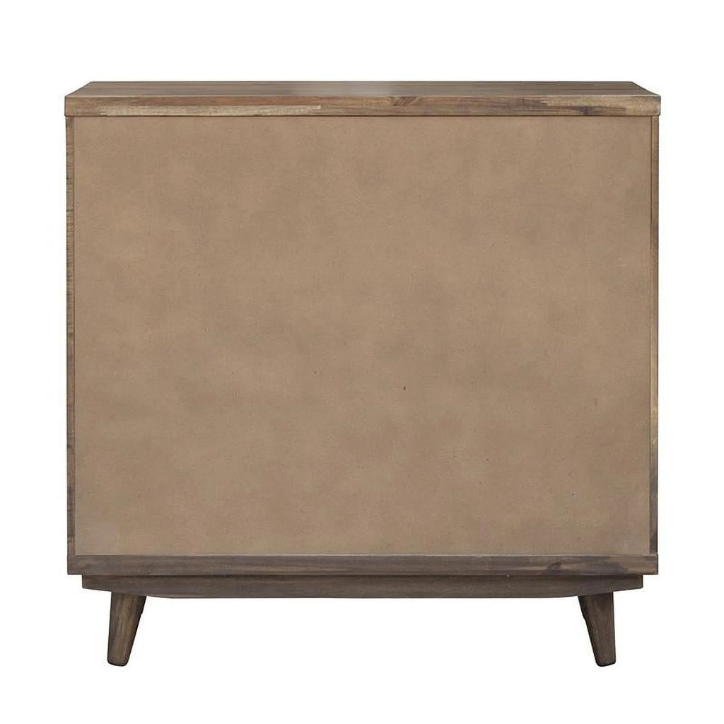 3-drawer Wood Chevron Chest E69881