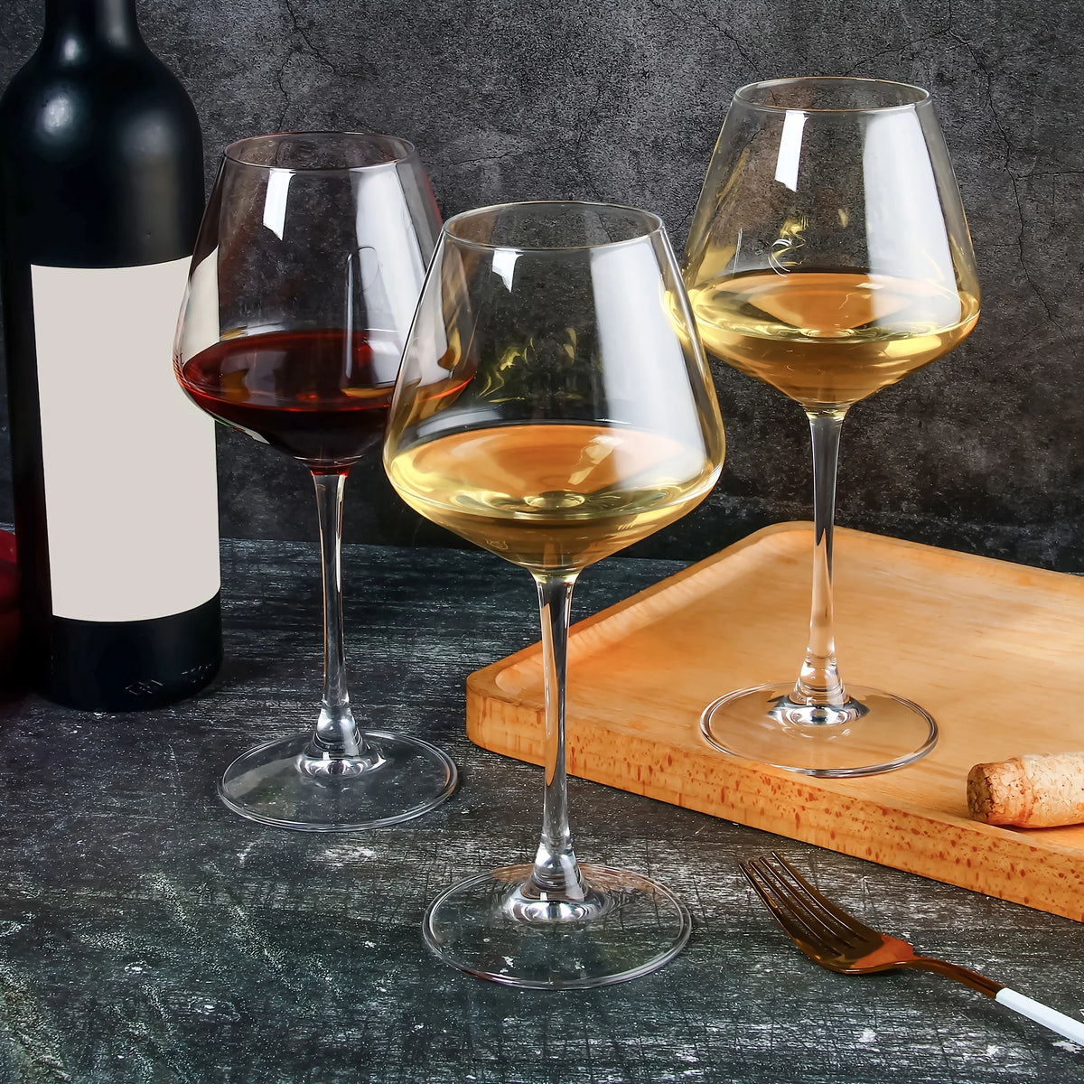 20 Oz Crystal Clear Wine Glasses, Set of 6, Dishwasher Safe I122