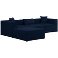 Navy Linen Modular Sectional Y12937