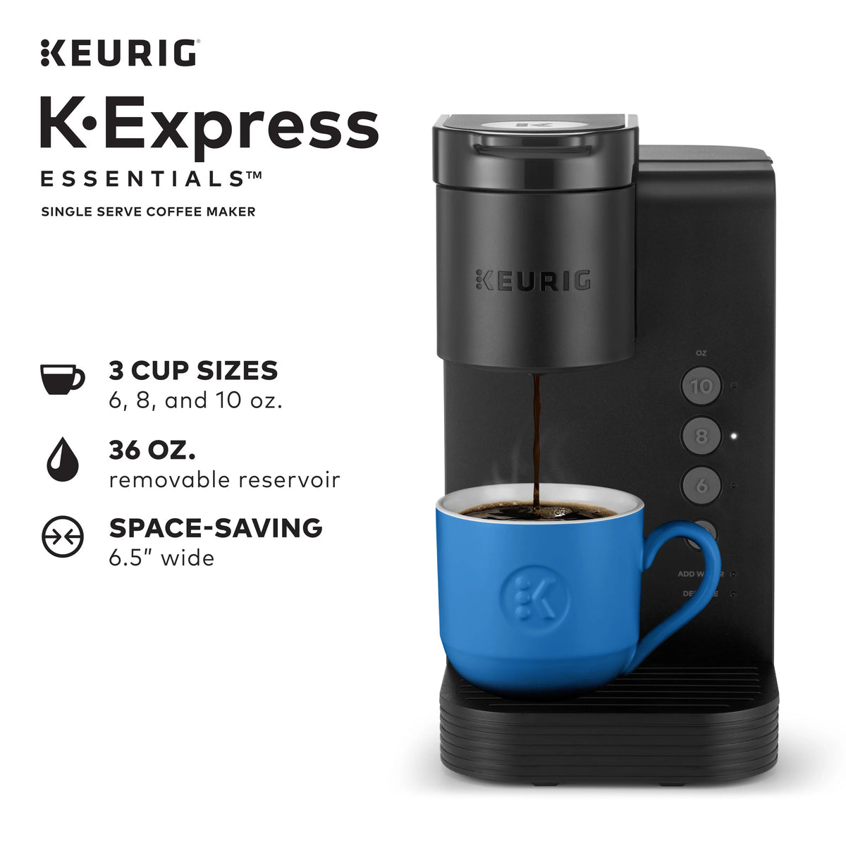 Single Serve K-Cup Pod Coffee Maker, Black U231