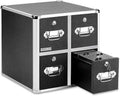 Locking CD File Cabinet, 4 Drawers, Black K507