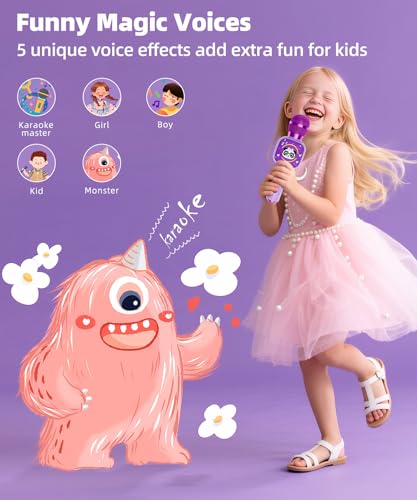 Bluetooth Karaoke Microphone Toy with LED Lights C64392
