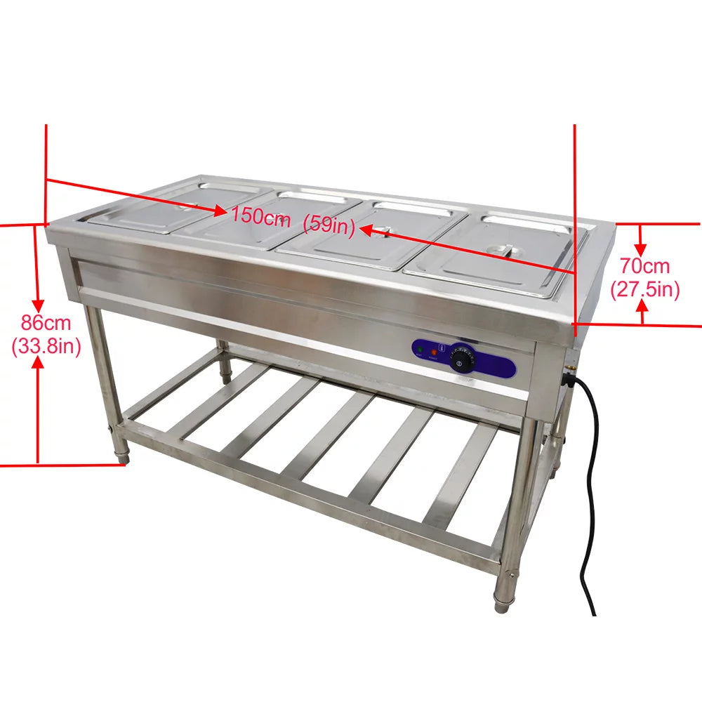 4 Well Stainless Steel Electric Food Warmer O814863