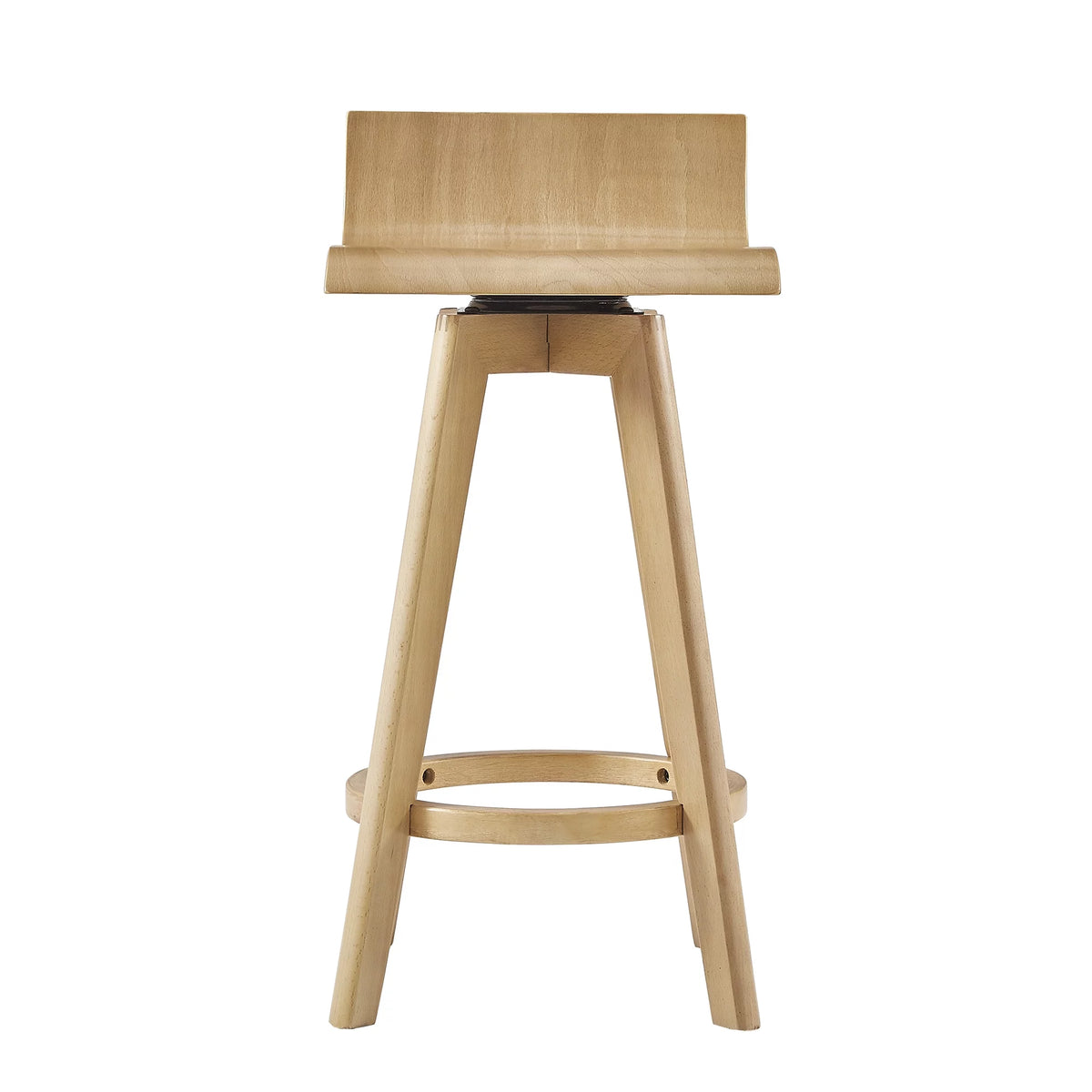 Set of 2 Natural Wood Swivel Counter Stool N965300