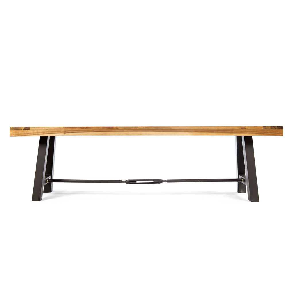 Acacia Wood Outdoor Dining Benches Set of 2 W274