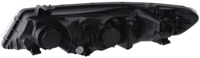 For Kia Forte Headlight 2010-2013 Pair Black Housing with Bulbs Y4034