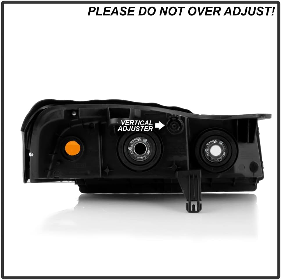 Black Headlights Headlamps Driver + Passenger Side Set X50113