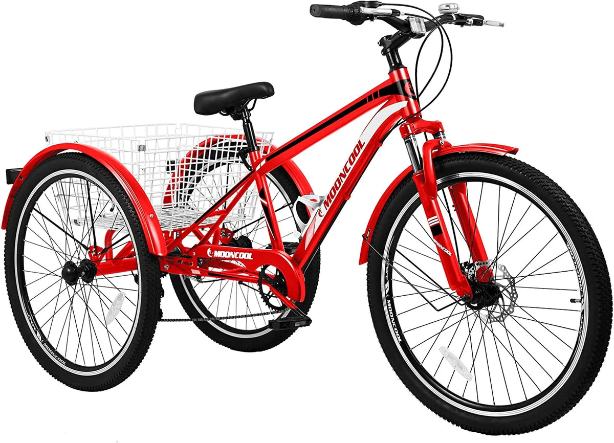 7 Speed Adult Mountain Tricycle with Shopping Basket M681920