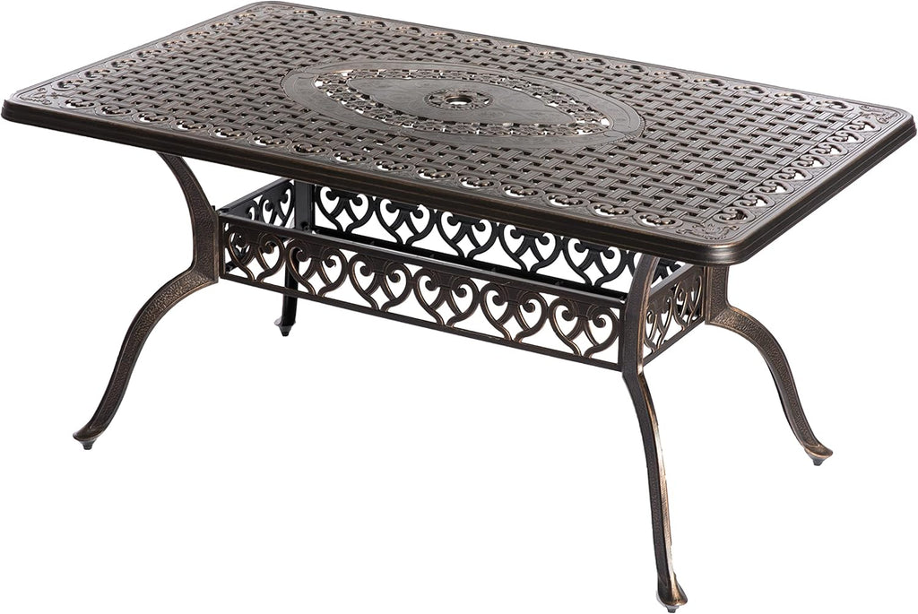 Bronze Cast Aluminum Dining Set 2 Chairs U783248