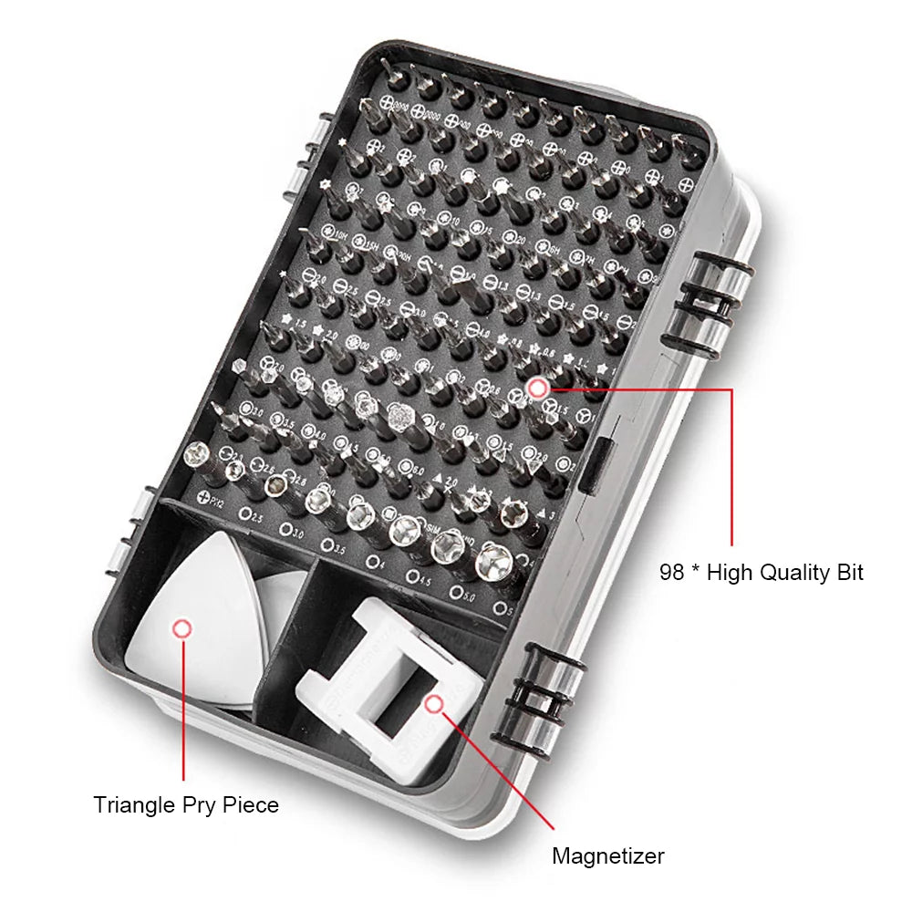 115-In-1 Household Toolbox Set with 98 Bits D14853