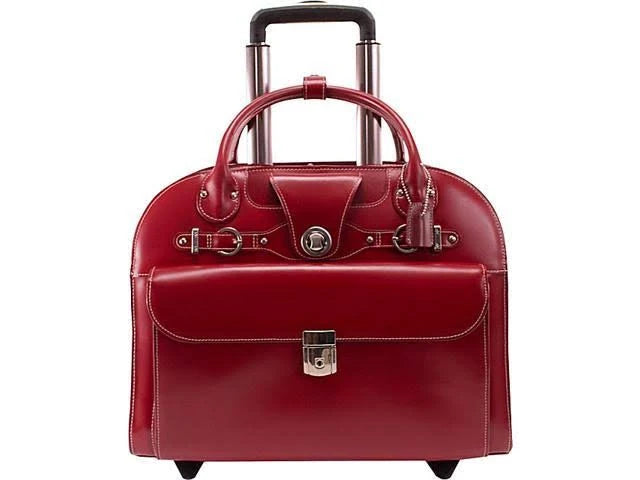 Red Wheeled Laptop Briefcase G448