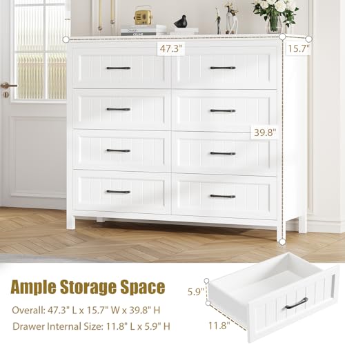 8 Drawer Wooden Dresser A8149
