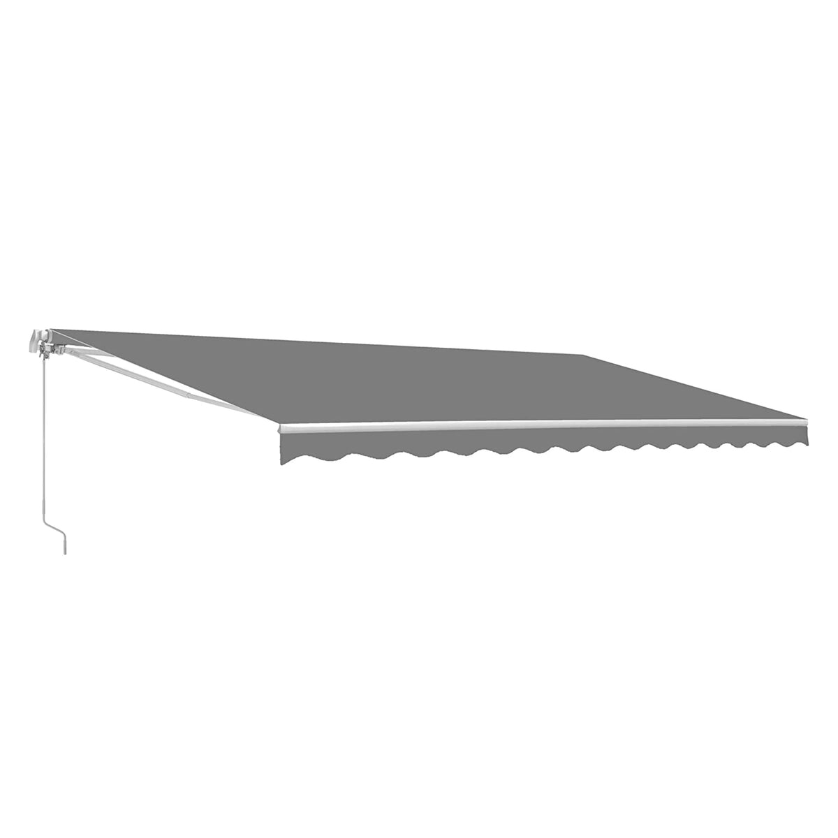 Retractable Patio 13' x 10' Awning Canopy, Gray H7029