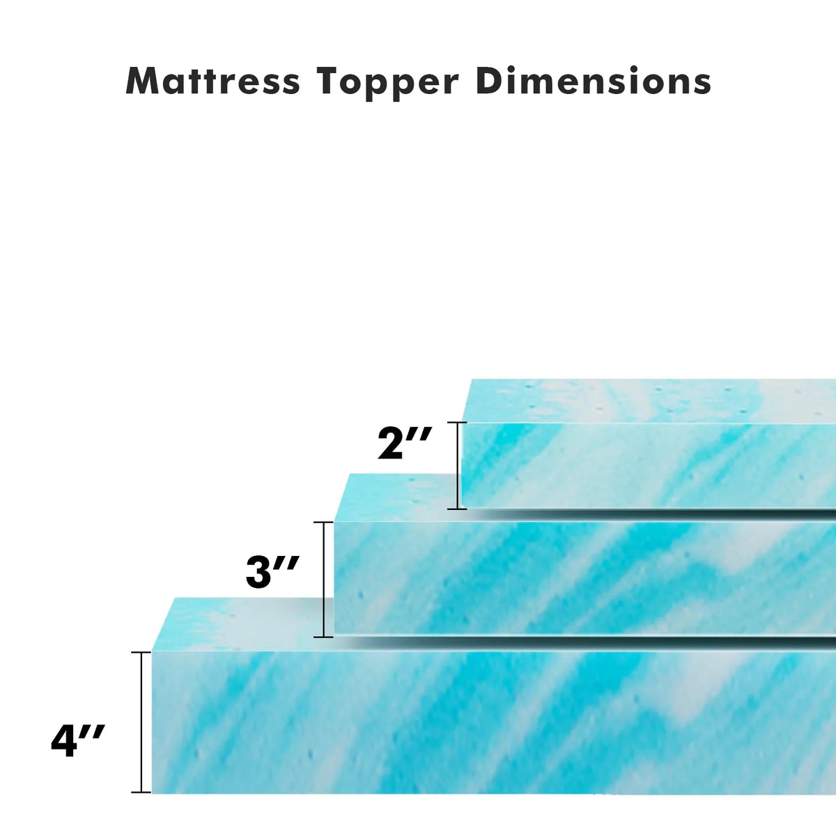 3 Inch Twin Gel Memory Foam Mattress Topper Y206614