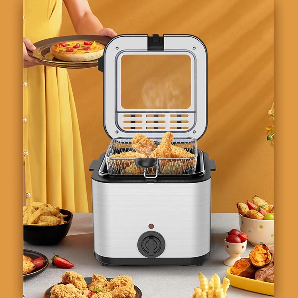 2.5L 1000W Stainless Steel Electric Fryer C225958