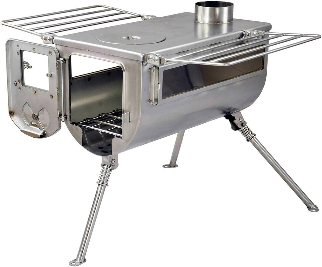 Portable Wood Burning Tent Stove with Chimney Pipe E693