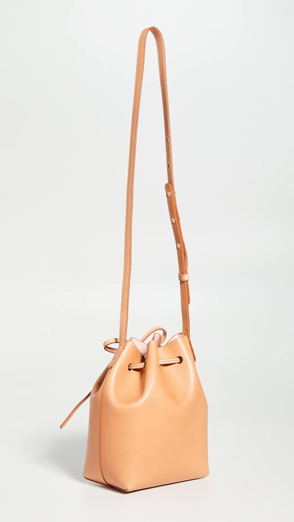 Mini Leather Bucket Bag X3921