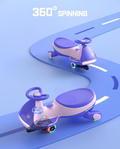 12V Electric Wiggle Car with Pedal, Rechargeable Battery, 2 Speed, Flashing Wheels, Blue T8774