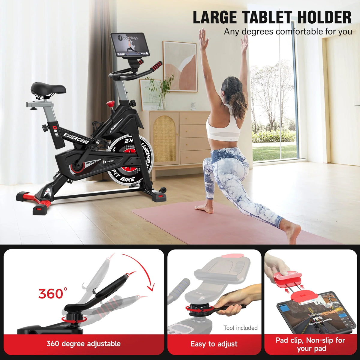 Magnetic Exercise Bike 40lbs Flywheel 350lbs K12485