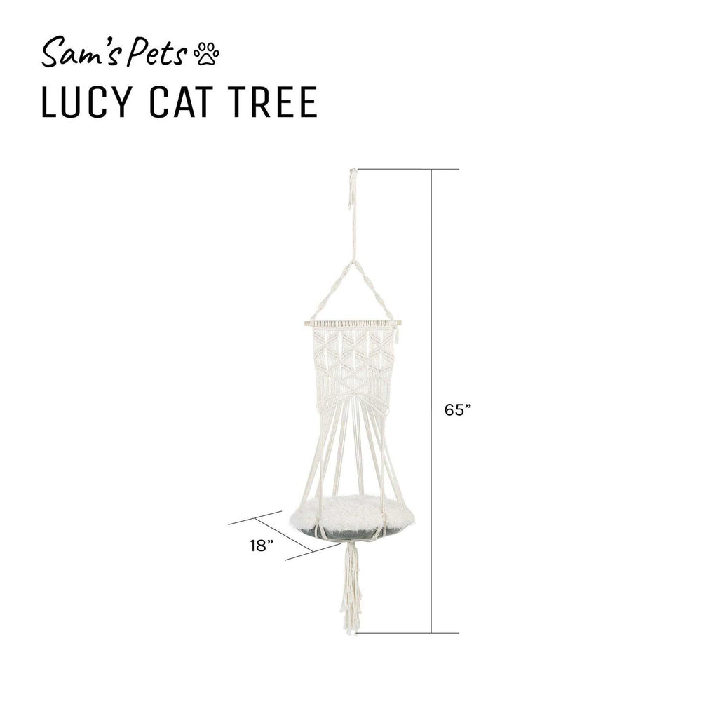 White Macrame Cat Tree T32000