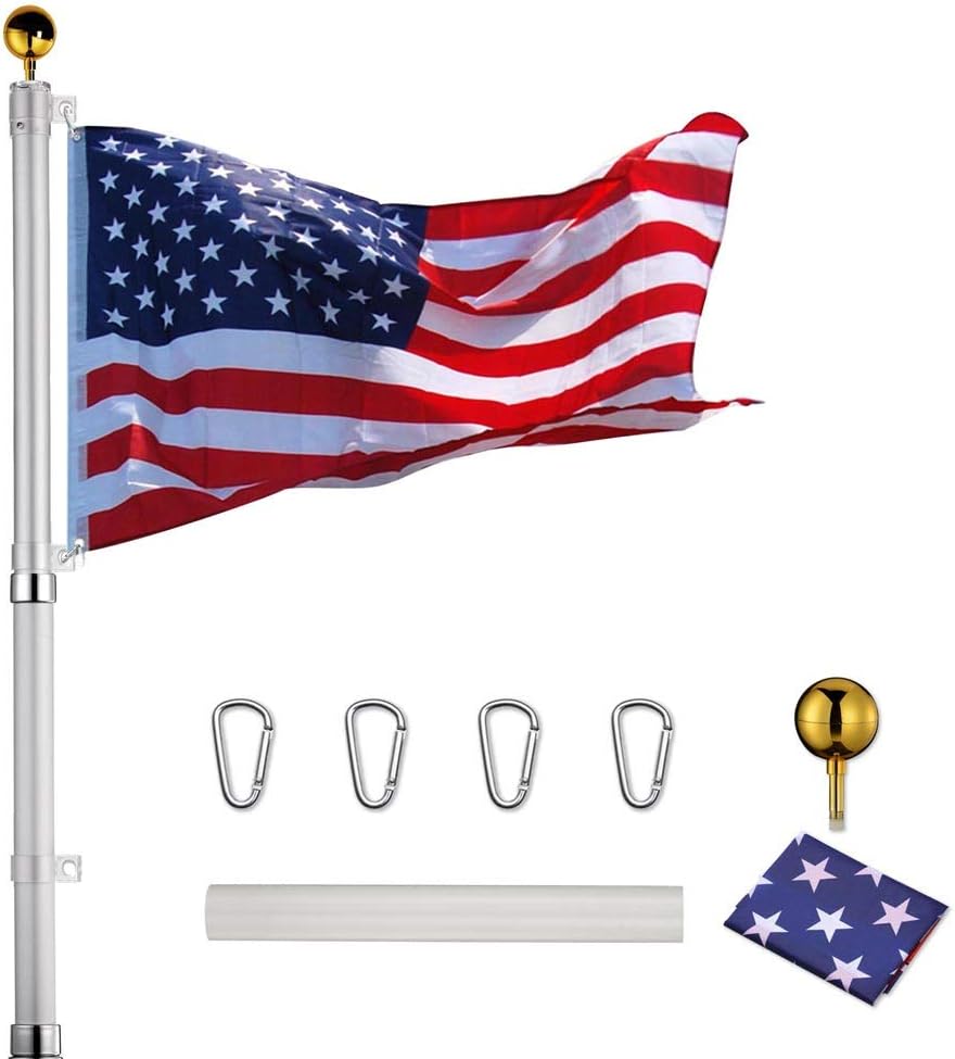 20FT Telescoping Aluminum Flagpole Kit J940