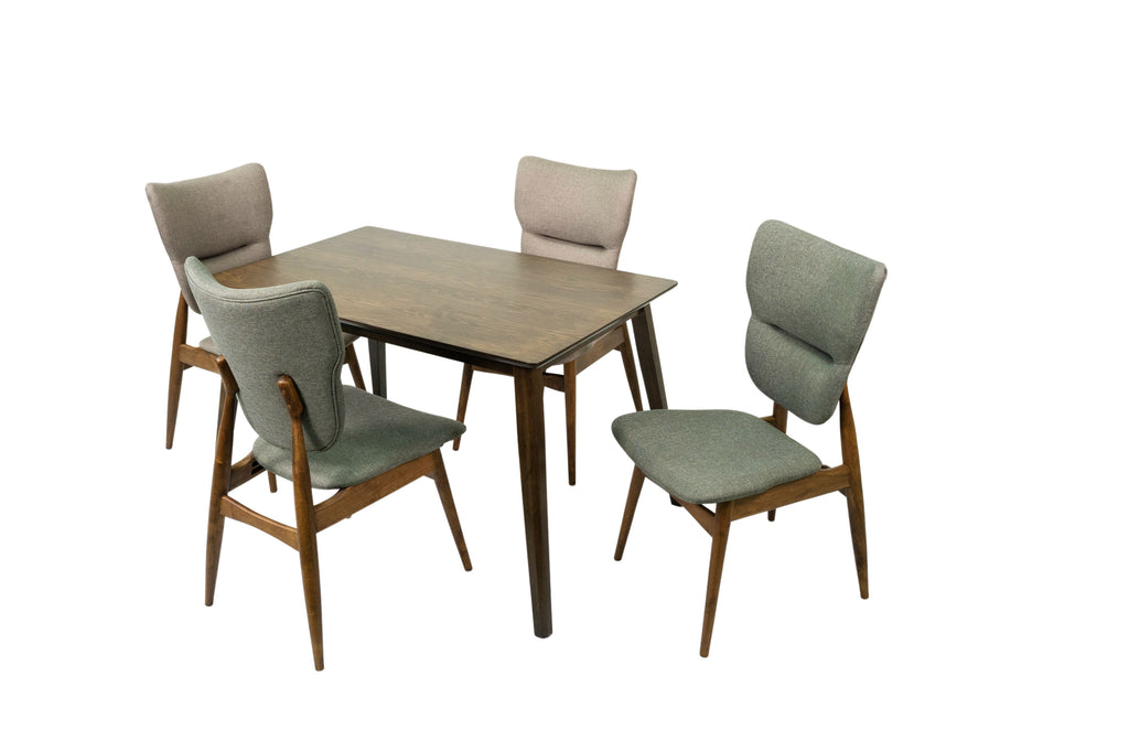 5-Piece Solid Wood Dining Table and 4 Chairs C896
