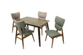 5-Piece Solid Wood Dining Table and 4 Chairs C896