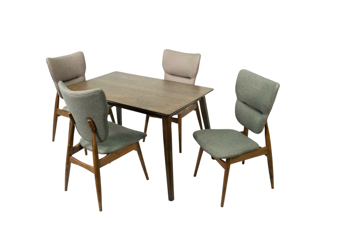 5-Piece Solid Wood Dining Table and 4 Chairs C896