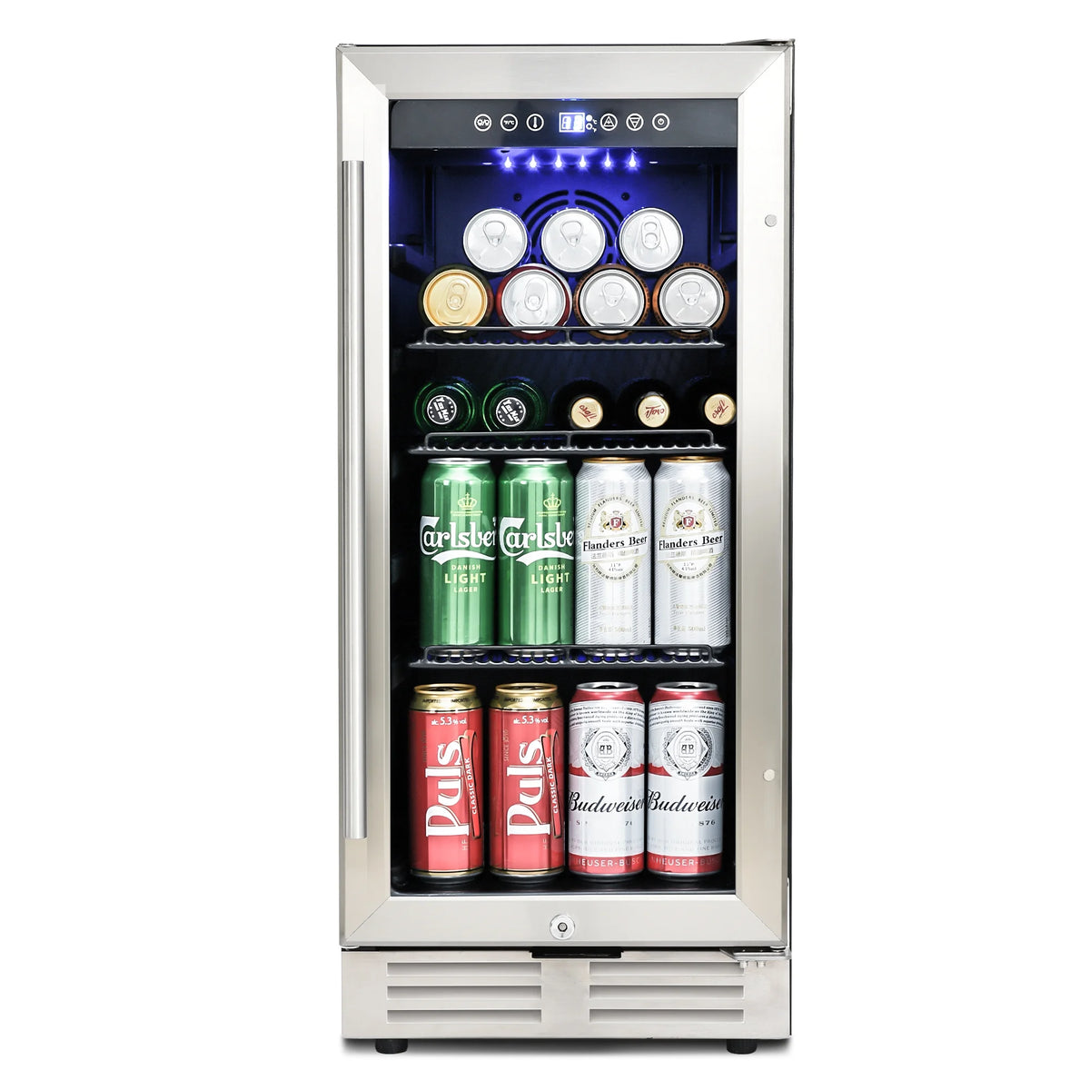 15" Mini Beverage Refrigerator/Wine Cabinet, 120 Cans V77956