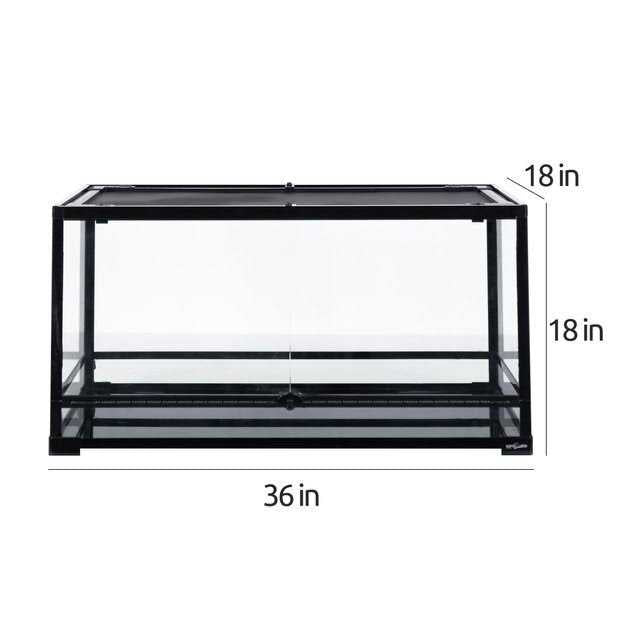 Double Hinge Reptile Glass Terrarium Tank Q835