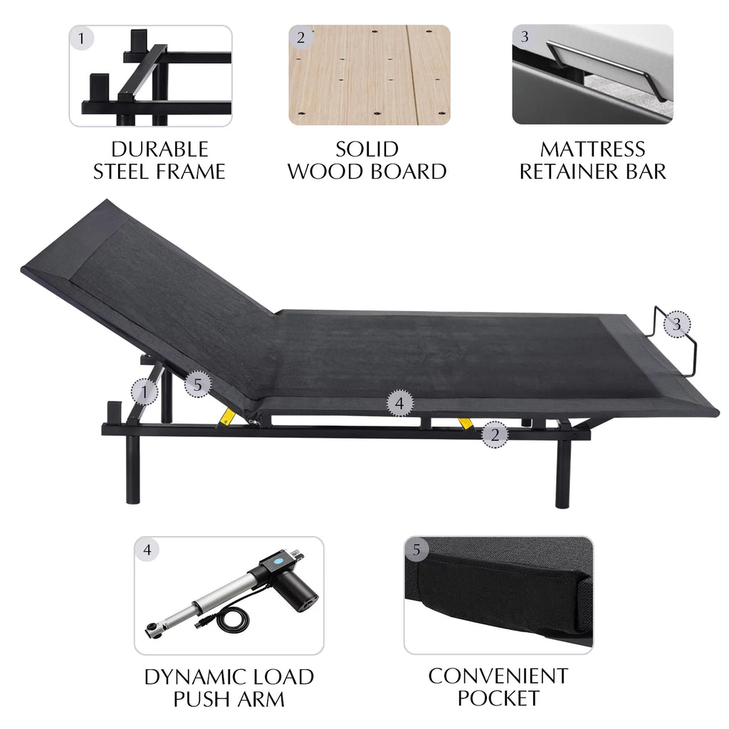 Queen Size Ergonomic Electric Adjustable Bed Base Frame Z911593