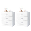 Set of 2 White 3 Drawer Dresser K78042