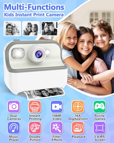 Instant Print Camera for Kids with 32GB SD Card Purple U83185