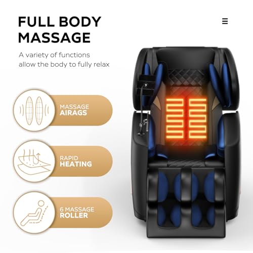 3D Zero Gravity Shiatsu Massage Chair Recliner with Heating A174