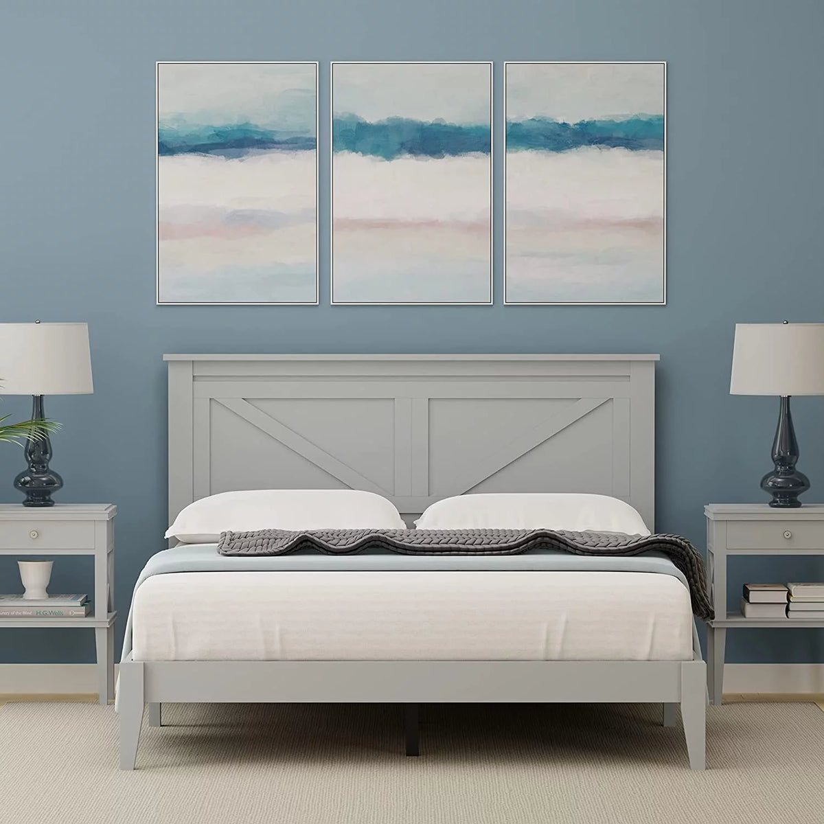 Queen Solid Wood Platform Bed S100274