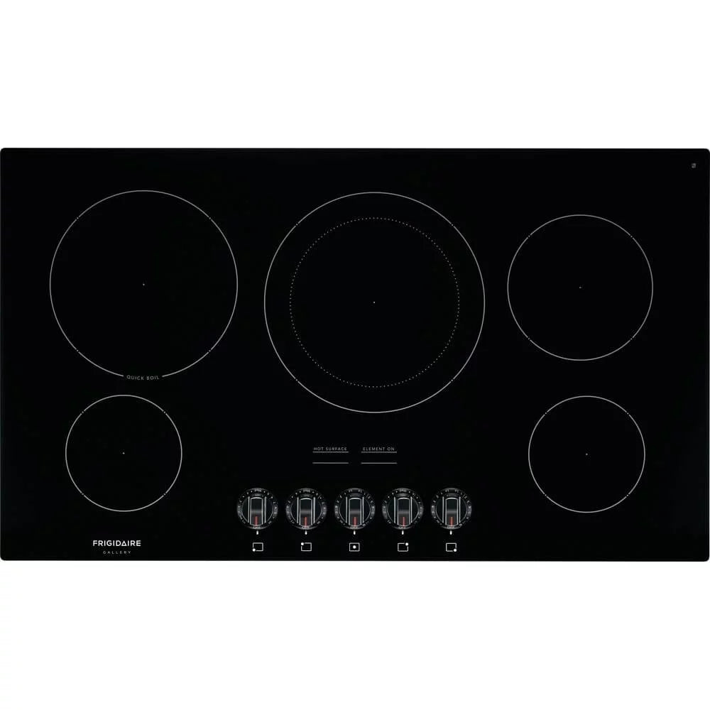 36 Electric Cooktop with 5 Elements Ceramic Glass in Black G5160