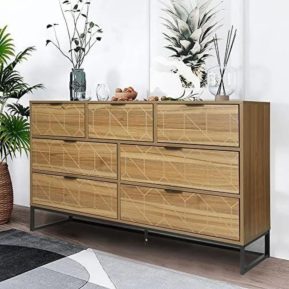 White 4 Drawer Wood Dresser B6663