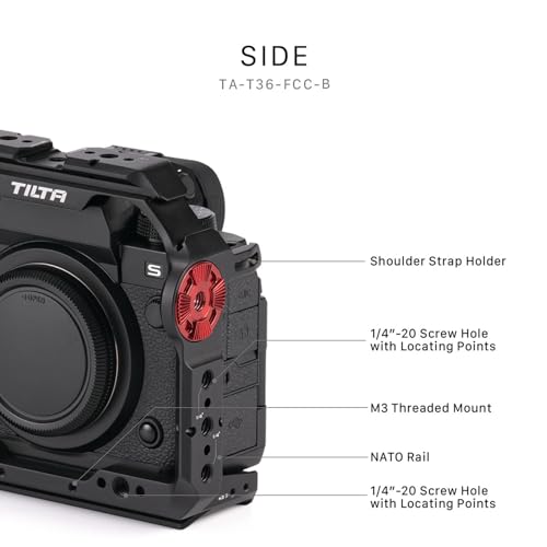 Camera Cage with NATO Rail, Rosette, Cold Shoe, and 1/4"-20 Threads T663