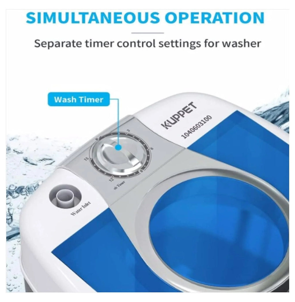Portable Mini Washer with Spin Dryer, 7.7 lbs Capacity J816994