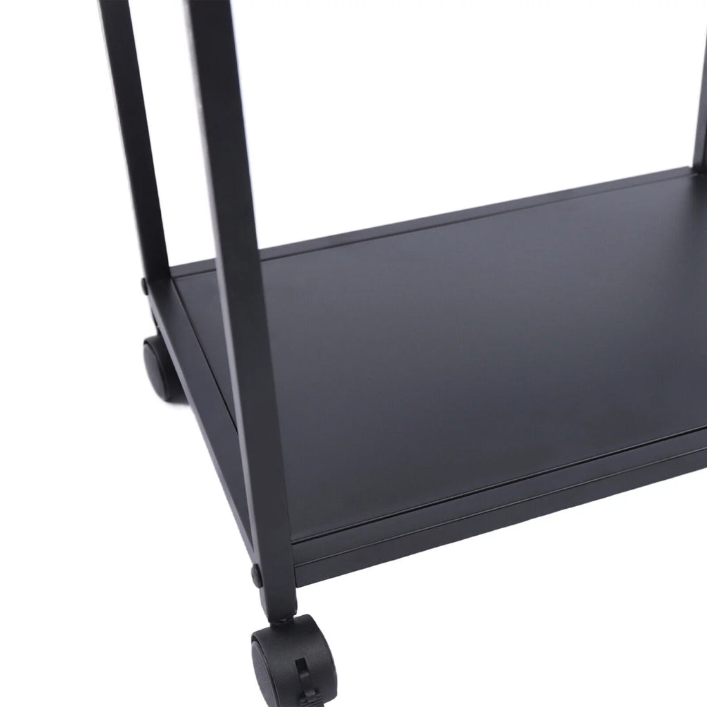 2-Tier Computer Tower Stand with Lockable Wheels K1060