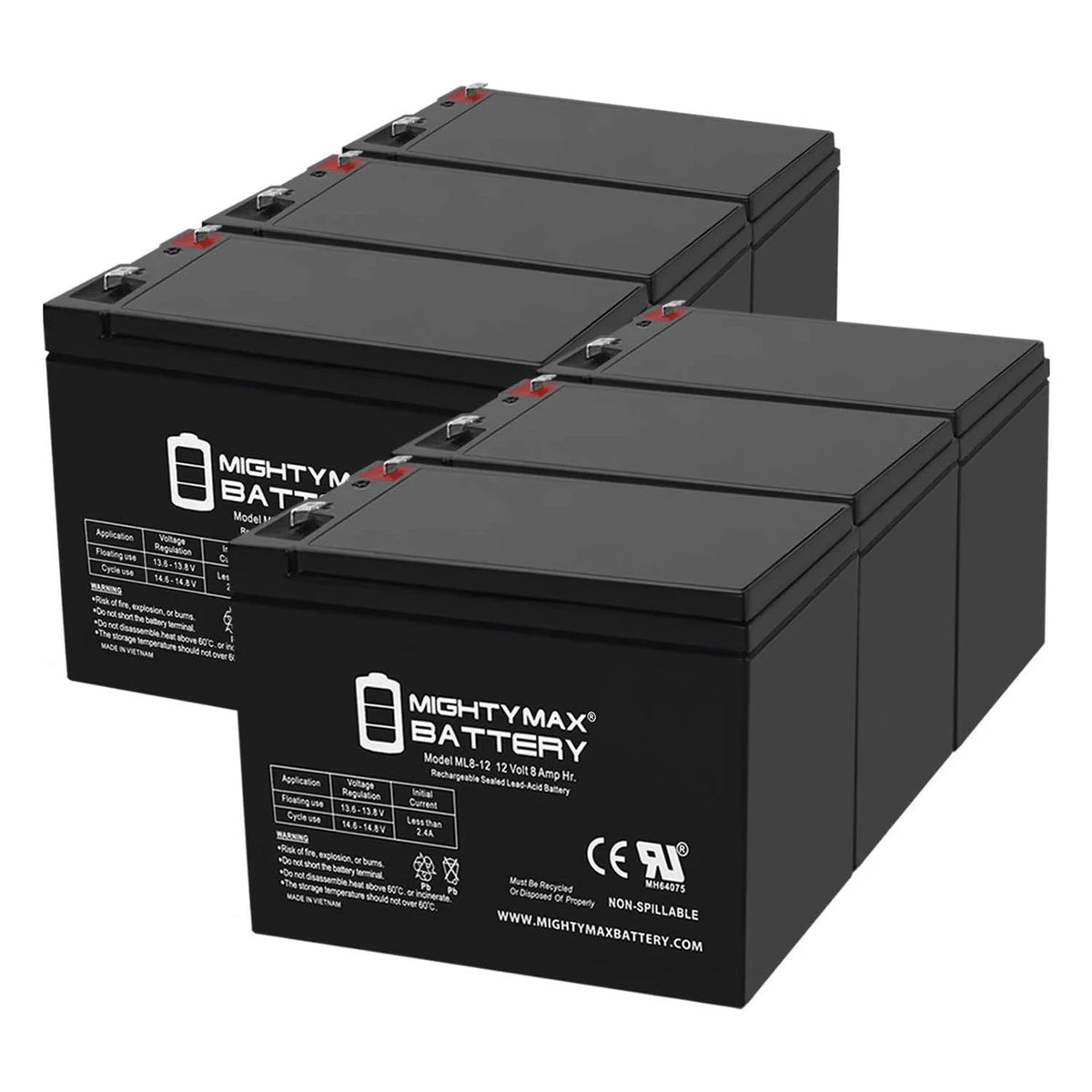 12V 8AH Replacement Battery Y804
