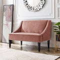 Blush Velvet Upholstered Bench K534