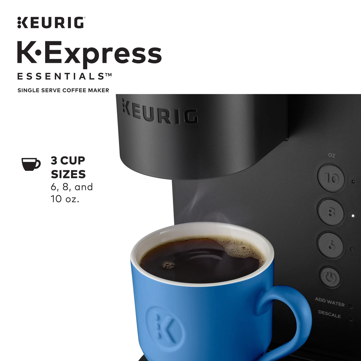 Single Serve K-Cup Pod Coffee Maker, Black U231
