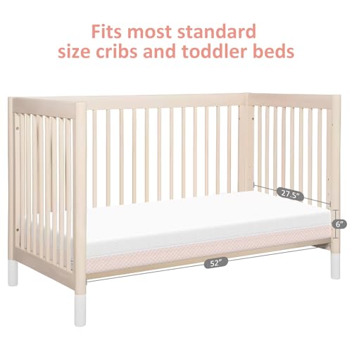 White Pink Dual Sided Memory Foam Crib Mattress E60840
