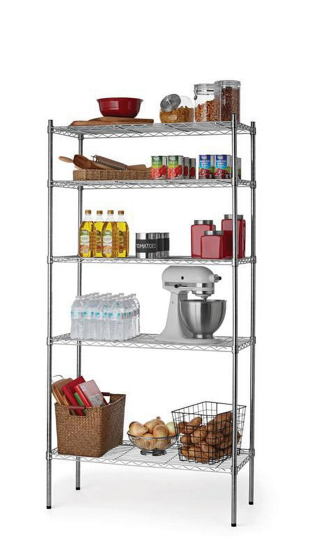 Chrome Wire 5-Tier 1750lb Capacity S4015